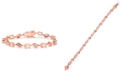 Macy's Rose Gold Plated Oval Simulated Morganite Bracelet